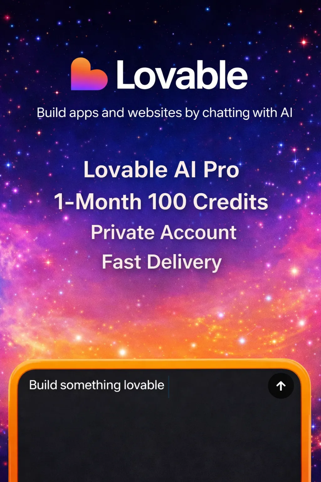 Lovable AI Pro Subscription 1 Month - Private Account