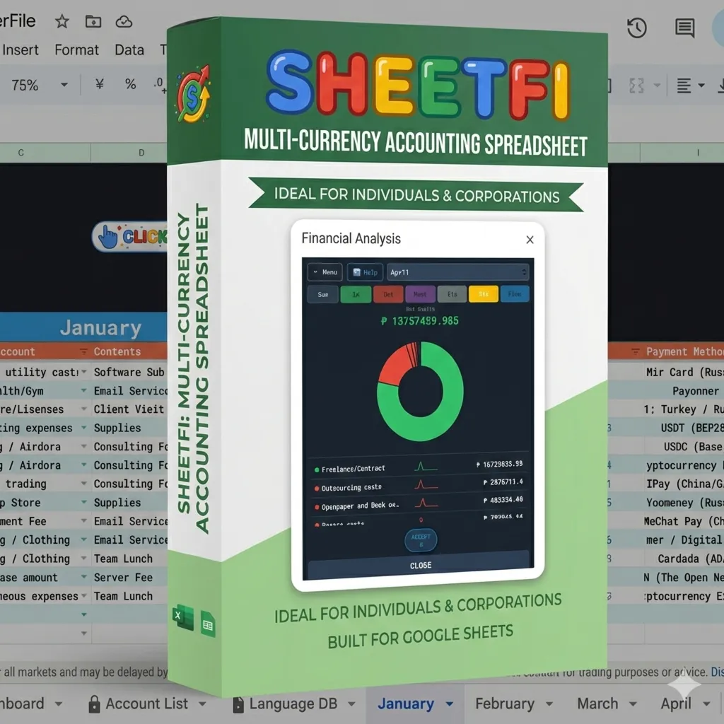 SheetFi | Универсальный Трекер Активов [Google Таблицы] - Крипта и Фиат / Авто-курсы