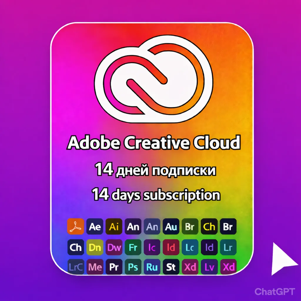 ADOBE CREATIVE CLOUD 14 ДНЕЙ ПОДПИСКА | АВТОВЫДАЧА