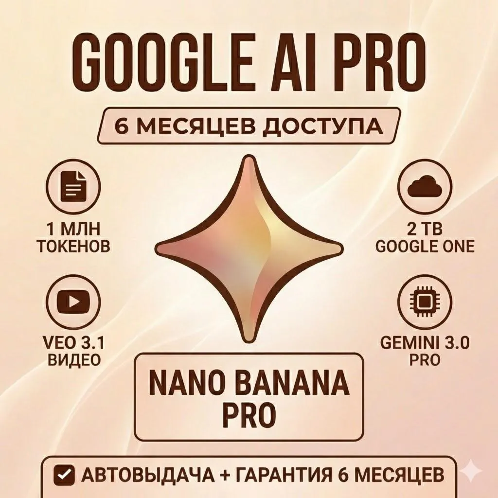 GOOGLE AI PRO | Gemini 3| Nano Banana Pro|Veo3 | 2 TB | ЛИЧНЫЙ 6 месяцев