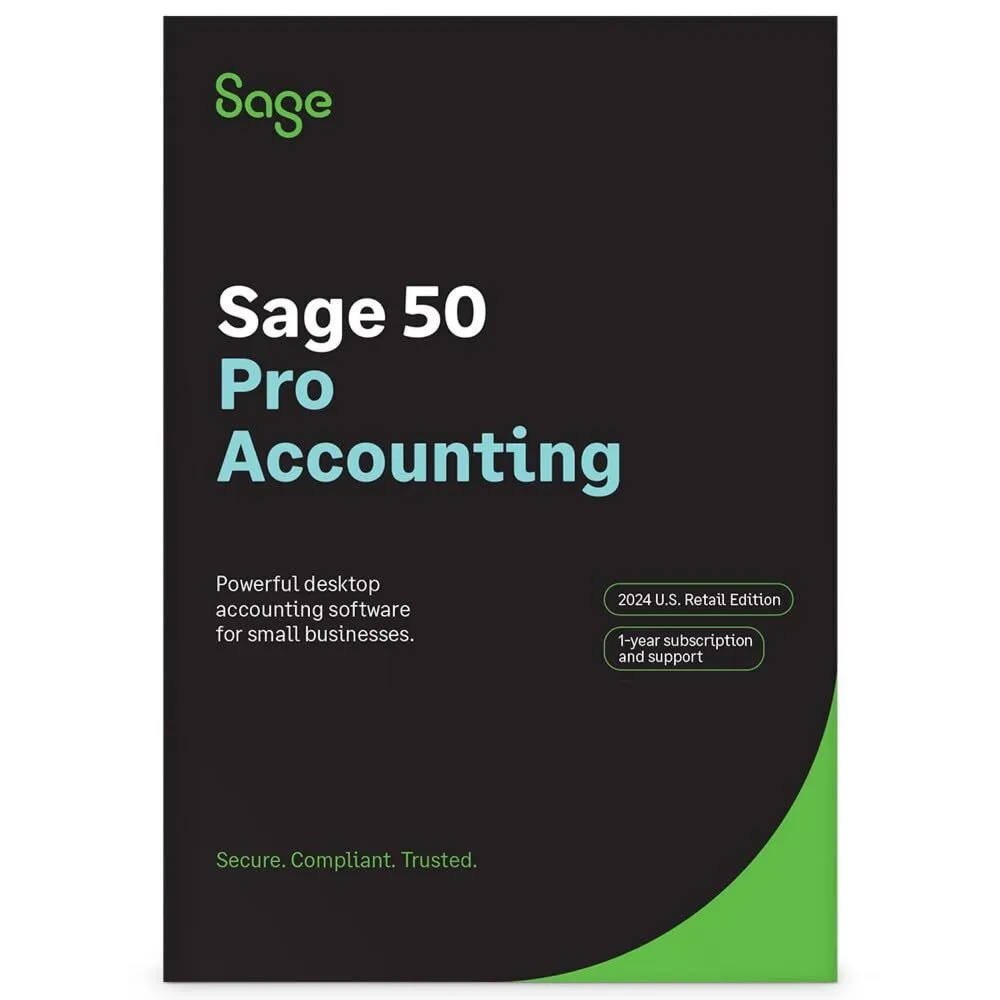 Sage 50 Pro Accounting 2024 1 User 1 Year