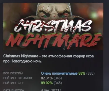 Christmas Nightmare АВТОДОСТАВКА STEAM РОССИЯ