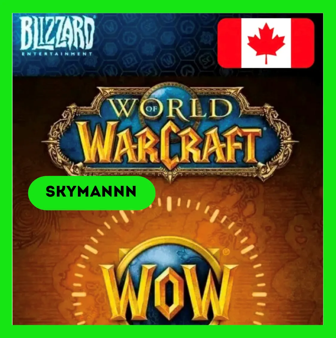 WOW Тайм-карта 60 ДНЕЙ World of Warcraft Канада