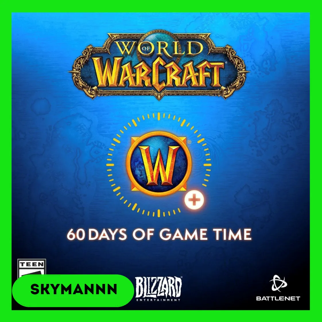 WOW Тайм-карта 60 ДНЕЙ World of Warcraft США