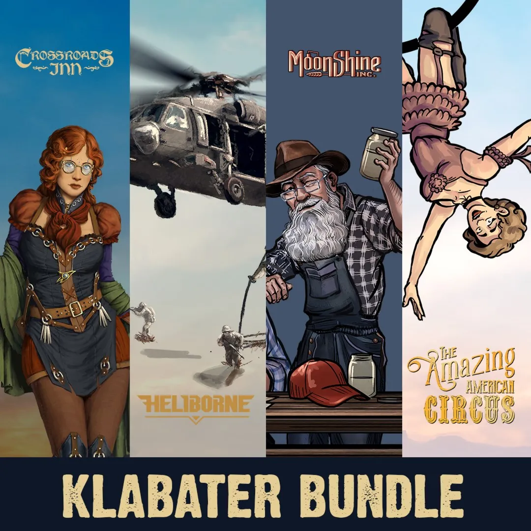Klabater Bundle: The Amazing American Circus, Moonshine Inc., Heliborne and Crossroad