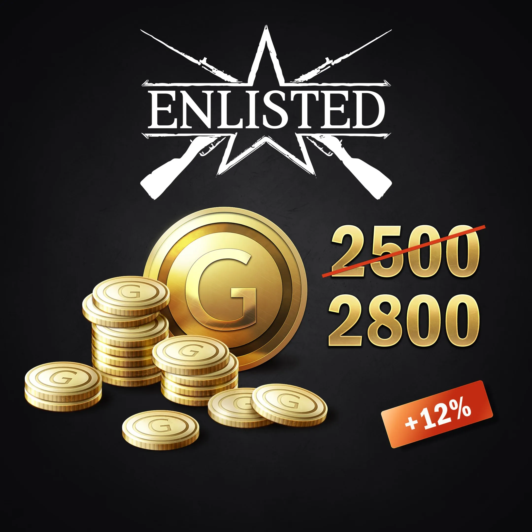 Enlisted - 2500 Gold + 300 Bonus | XBOX+PC | На любой аккаунт