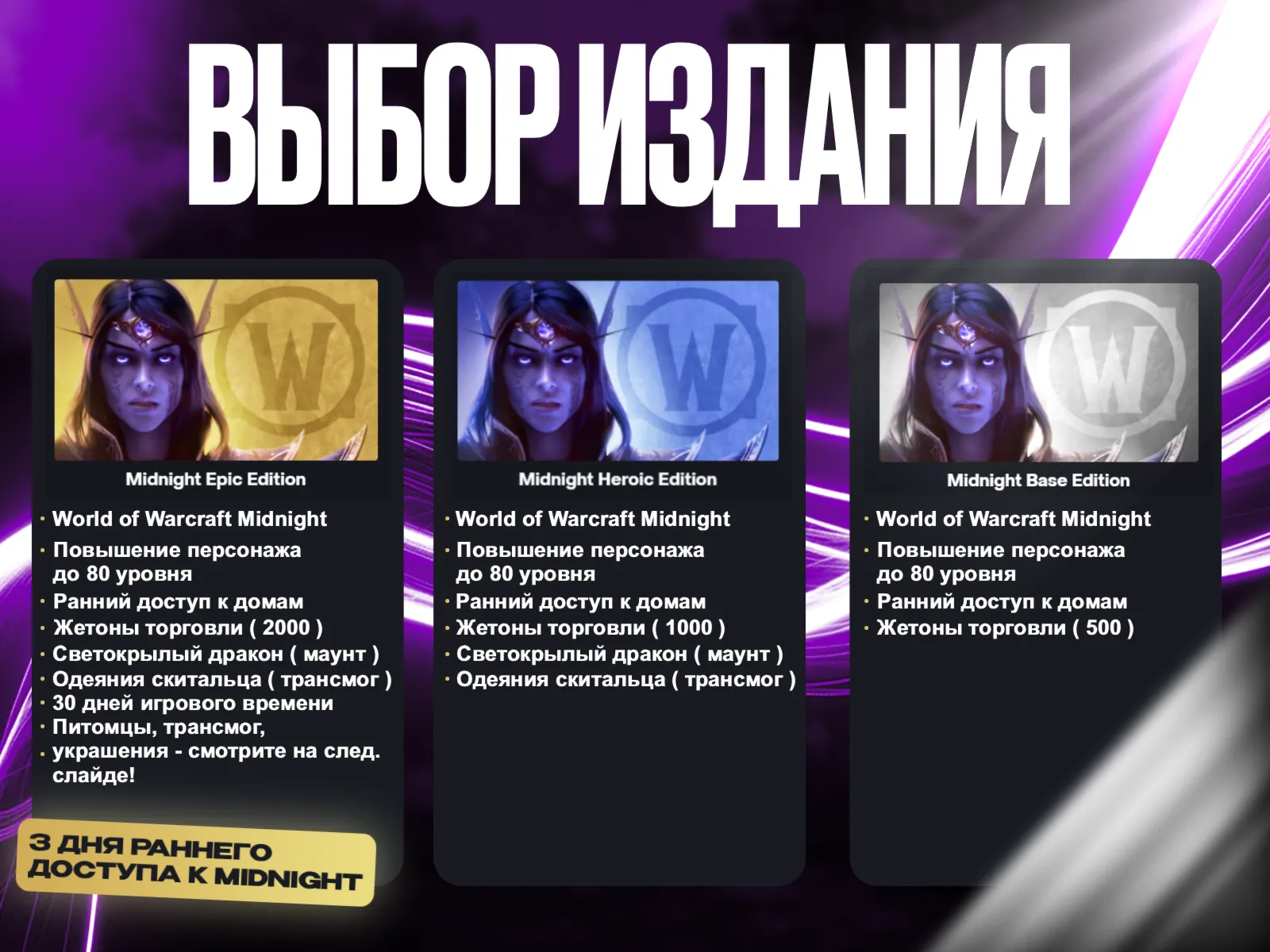 [ БЕЗ ОЖИДАНИЯ 72Ч ] • УЛУЧШЕНИЯ ИЗДАНИЙ WOW: MIDNIGHT BASE -> HEROIC -> EPIC • KZ TR