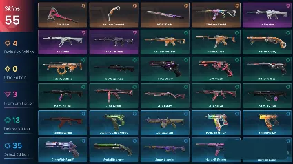 VALORANT 💎 Glitchpop Vandal + 3 Ножа | 55 skins | 159 LVL | Полный доступ 🎁