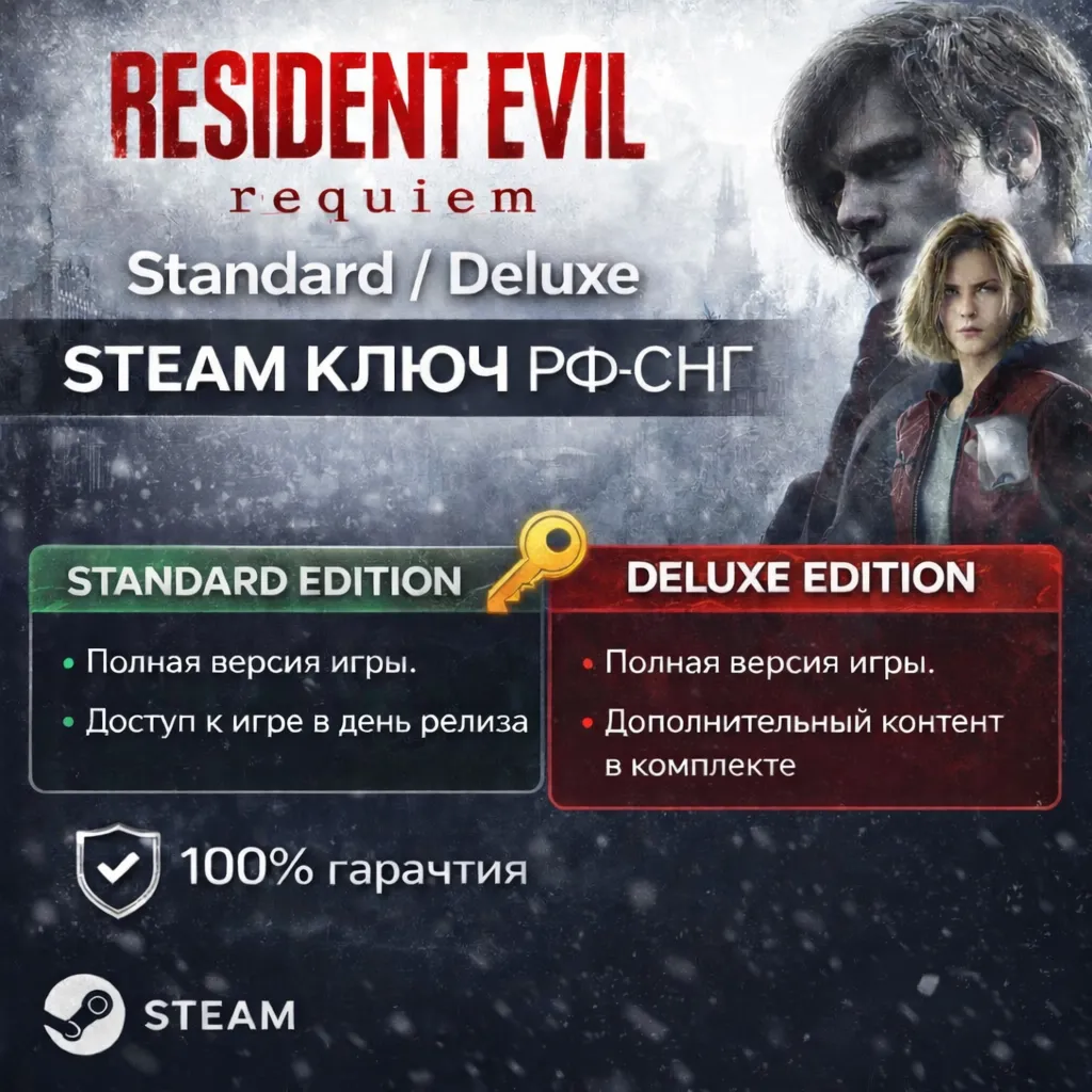 Resident Evil Requiem — STEAM КЛЮЧ РФ+СНГ | Standard / Deluxe