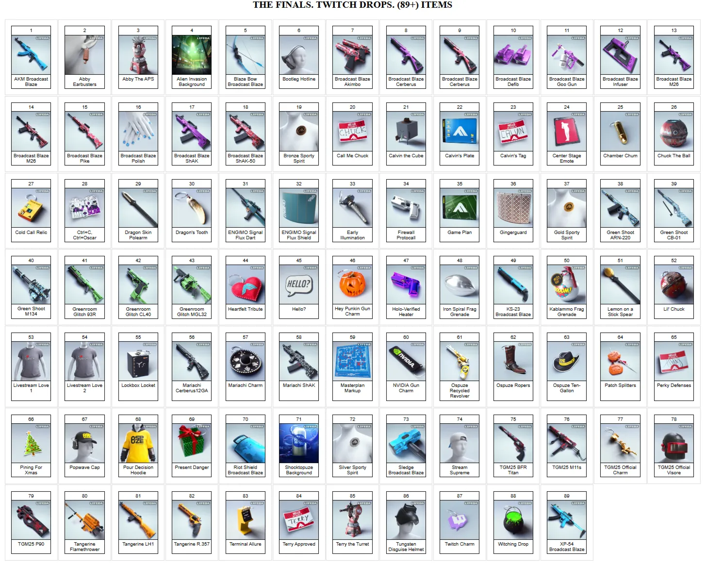 THE FINALS【ТВИЧ ДРОПЫ】89+ СКИНОВ / ПРЕДМЕТОВ + ПОДАРОК