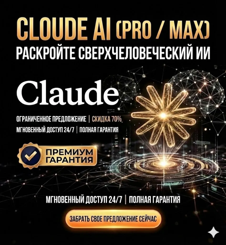 Claude AI 4.6 PRO / Max / Code Anthropic (ПОДПИСКА) | 100% гарантия