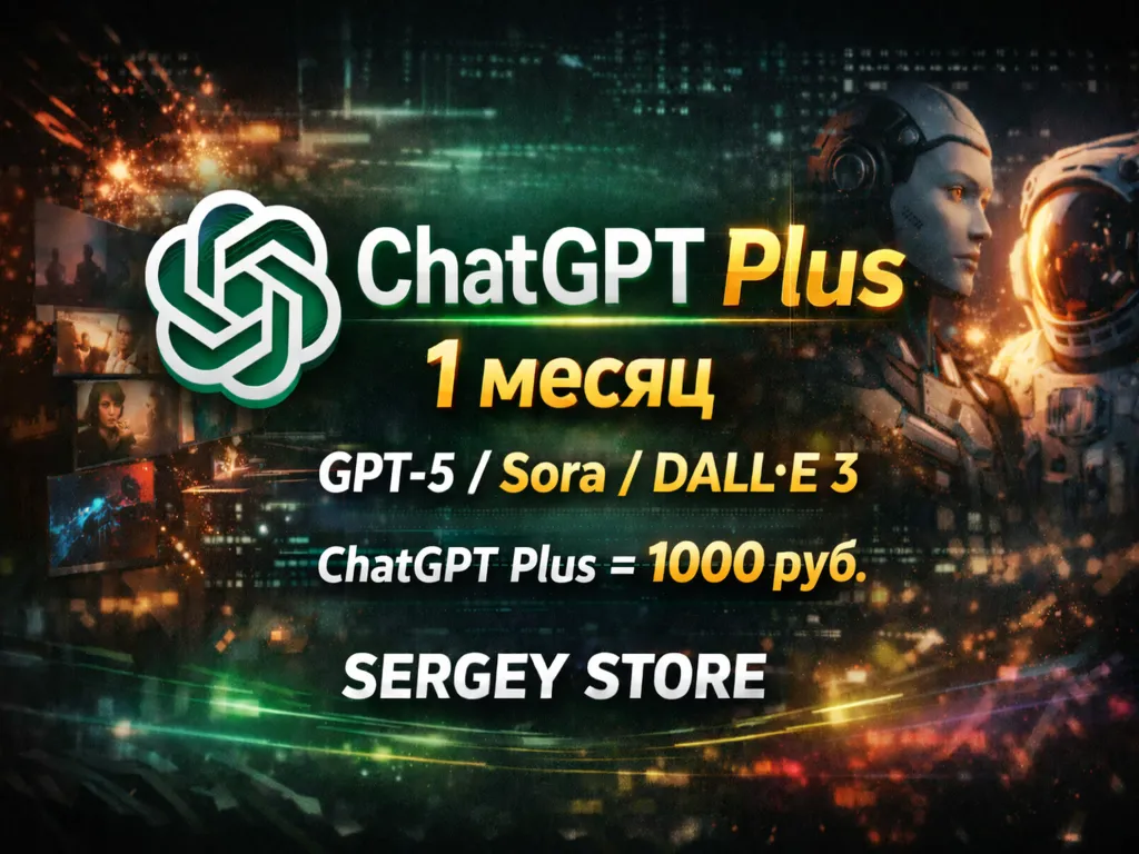 Chatgpt Plus 1 месяц ПРОДЛЕНИЕ БЕЗ ВХОДА