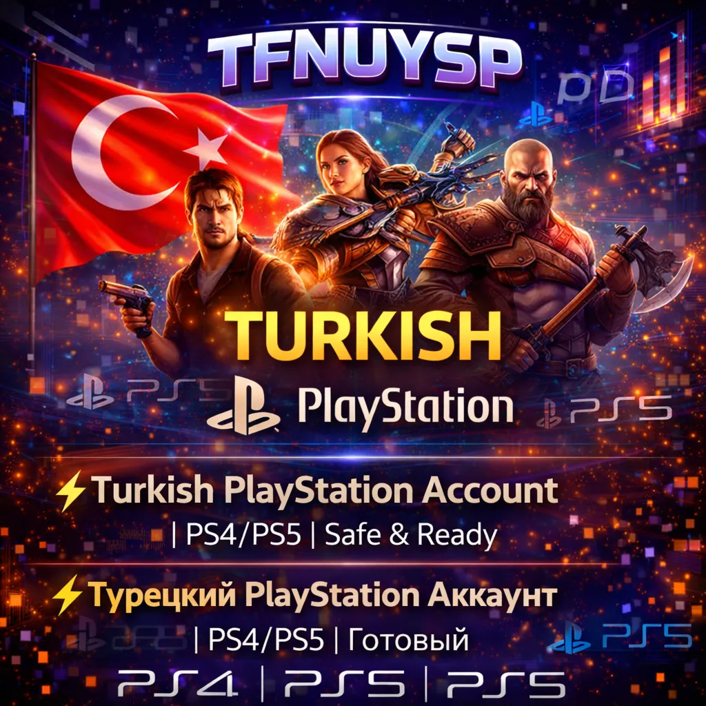 ⚡ Турецкий PlayStation Аккаунт | PS4/PS5 | Готовый (Gmail-Hotmail-Outlook)