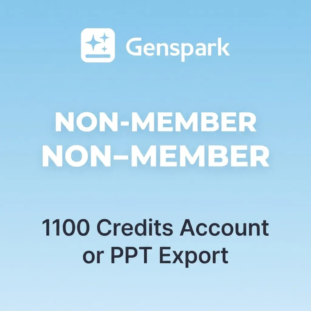 Genspark AI 1100 Credits Private Account