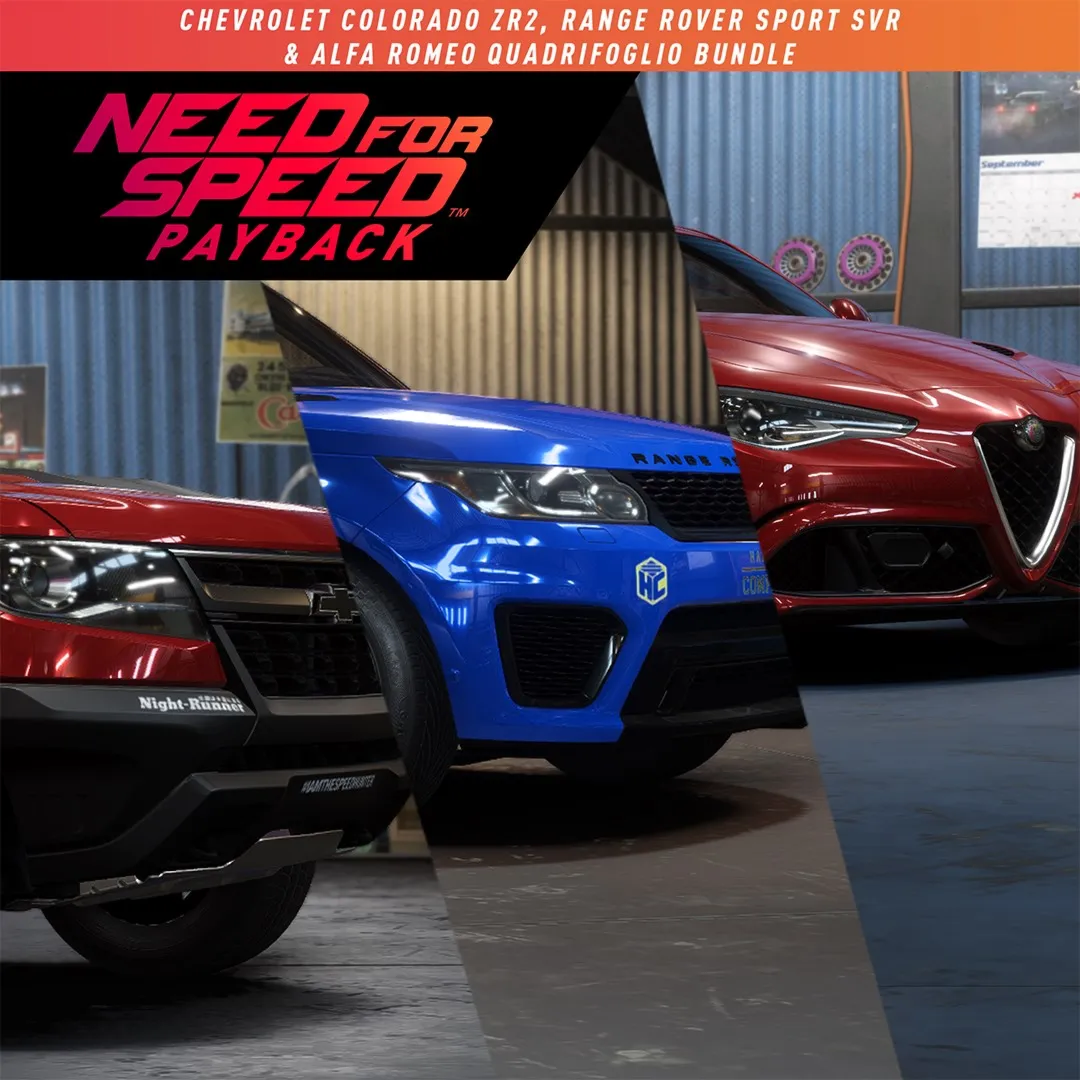 Need for Speed™ Payback: Chevrolet Colorado ZR2, Range Rover Sport SVR & Alfa Romeo Q
