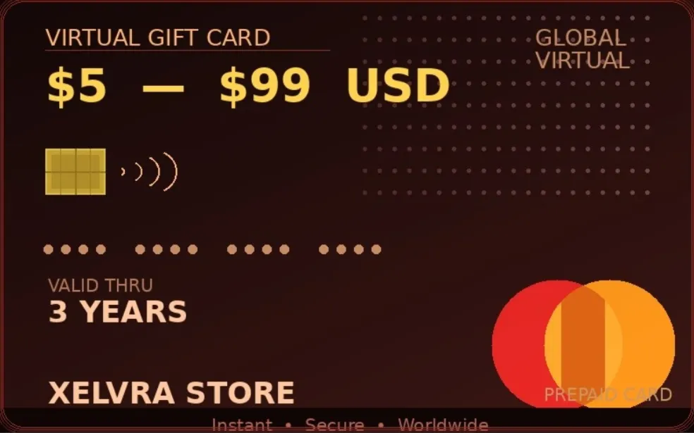 Виртуальная подарочная карта Mastercard ($5 - $99)