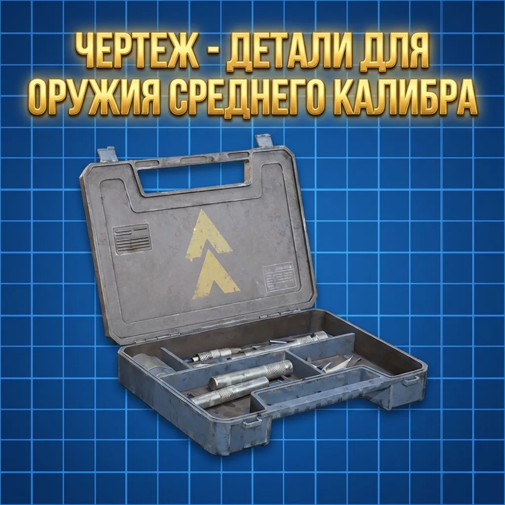 ЧЕРТЕЖ - ДЕТАЛИ ДЛЯ ОРУЖИЯ СРЕДНЕГО КАЛИБРА ARC Raiders