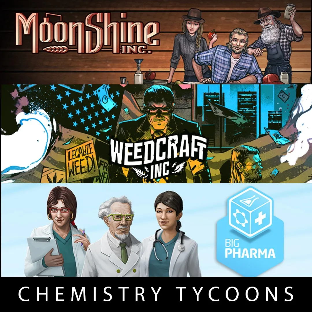 Weedcraft Inc + Moonshine Inc + Big Pharma - Chemistry Tycoons Bundle | XBOX | На люб