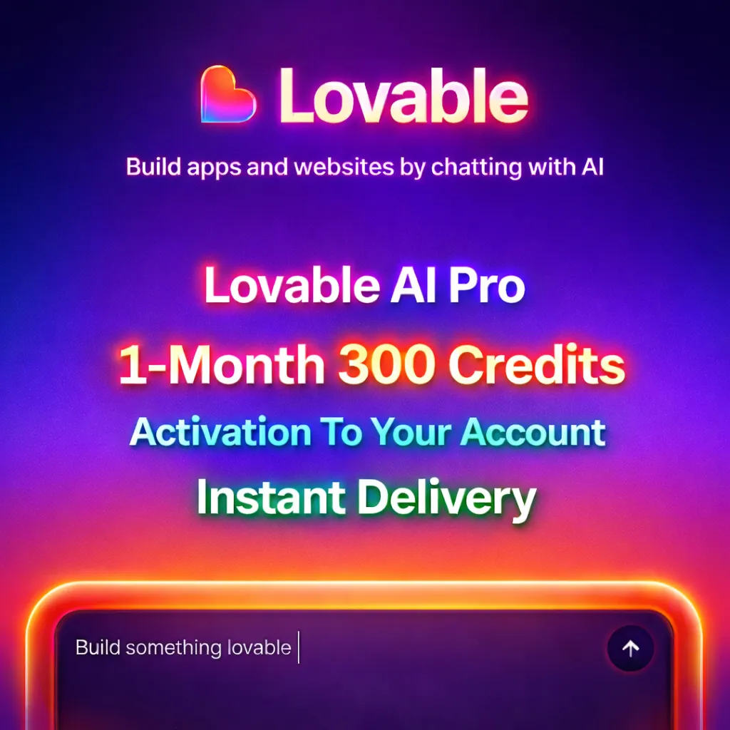Lovable Ai Pro - 1 Месяц - 300 кредитов | Активация на ваш аккаунт