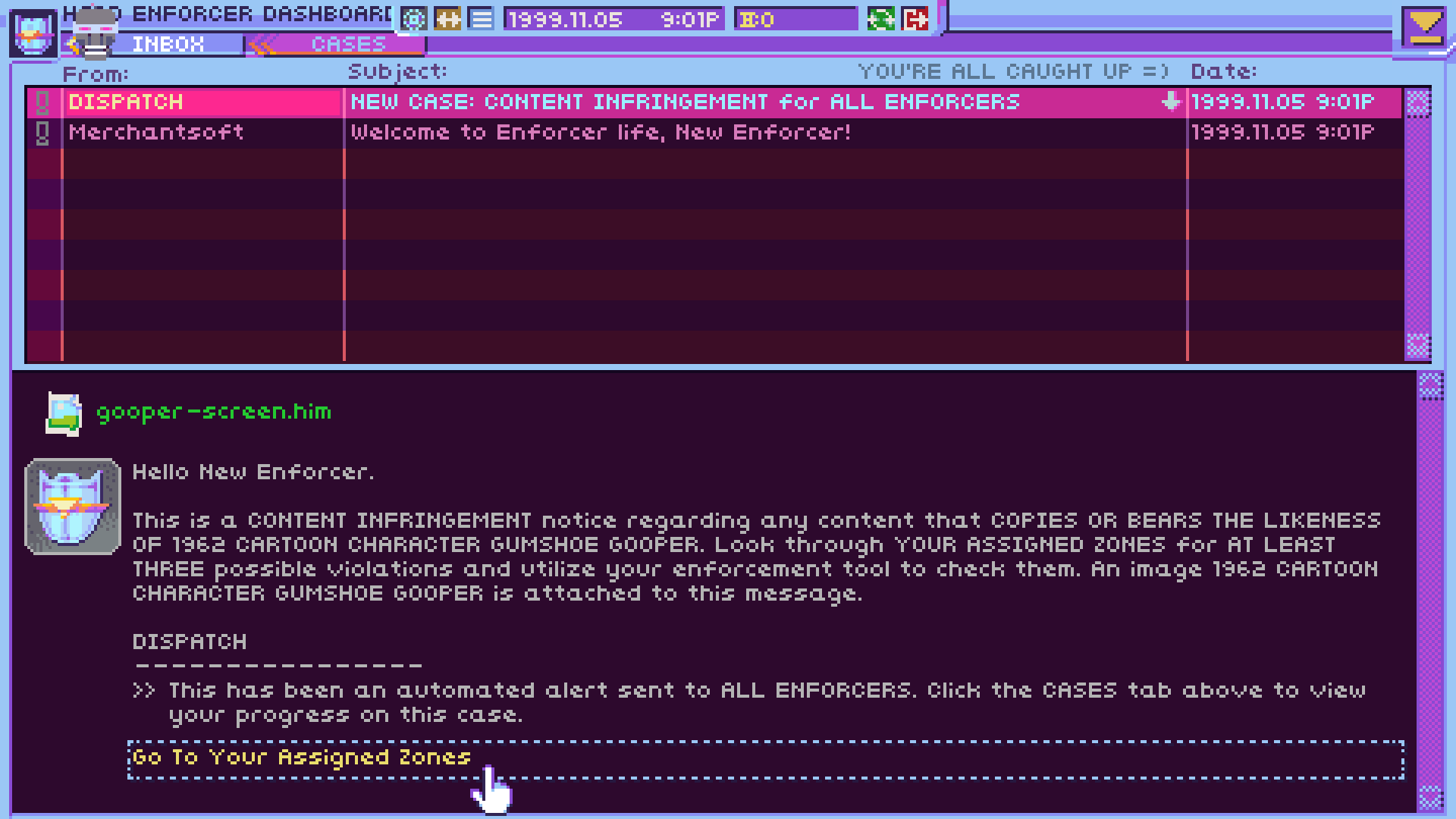 Dispatch message
