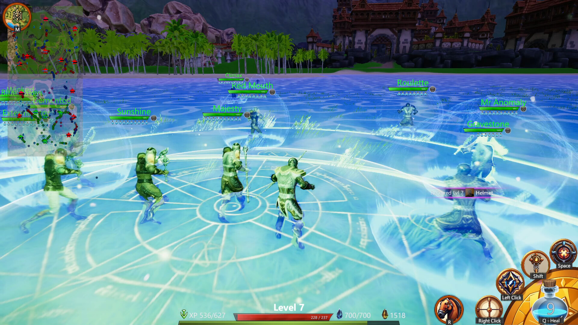 To level of socketed aoe gems