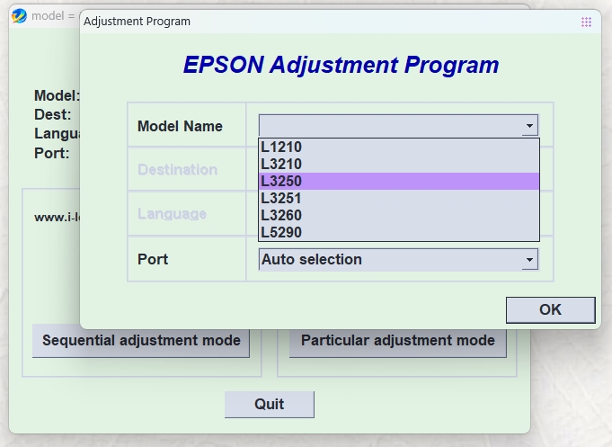 Epson l3250 как подключить к ноутбуку. L3260 Epson. Adjprog. В чем разница l3250 и l3251.