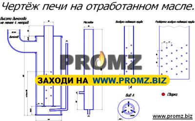 Печка на отработке (отработаном моторном масле)