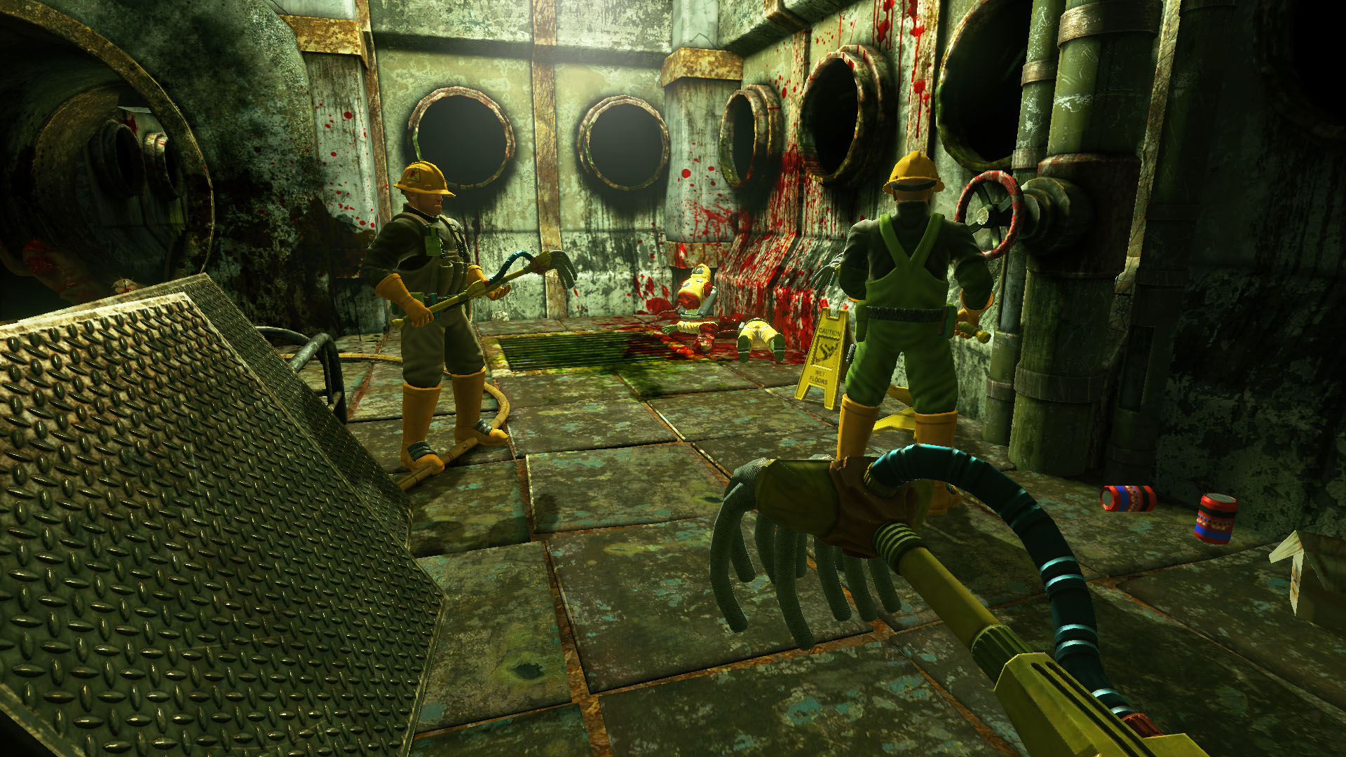 Игра cleanup. Игра про уборщика Viscera Cleanup detail.