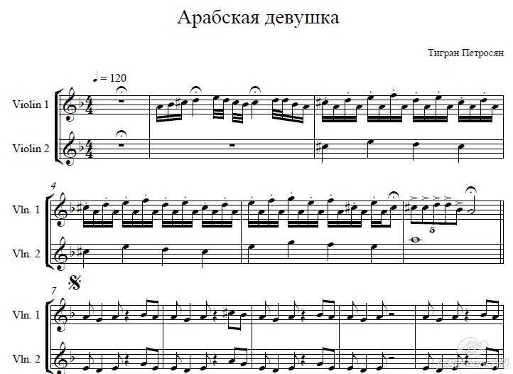 Девчата ноты