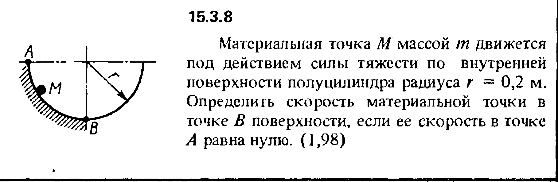 Материальная точка м свободно без трения скользит в поле силы тяжести по гладким стенкам